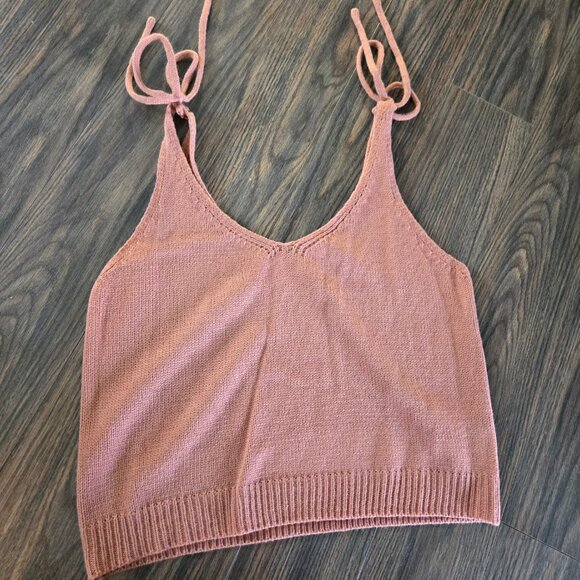 SHEIN 70s Style Rusted Rose-Colored Sweater Tank/Vest NWOT/SIZE M - Picture 4 of 4